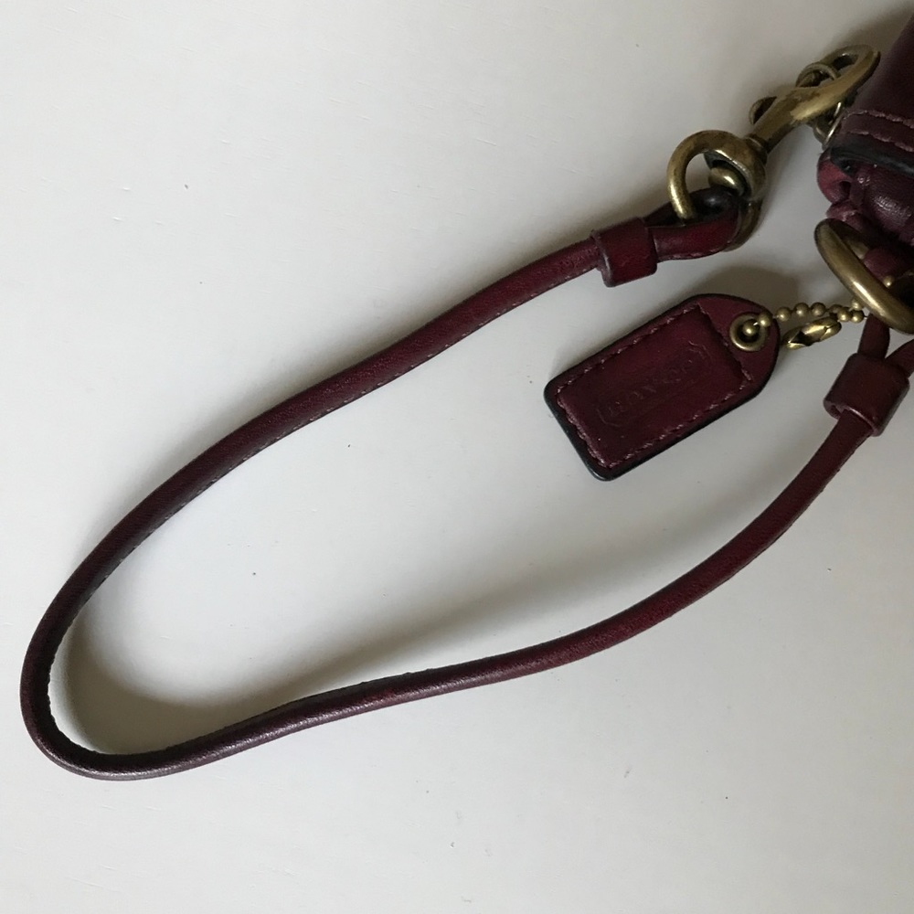 Maroon Coach wristlet - Picture 2 of 7
